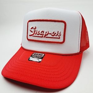 Snap On Embroidered Patch Foam Trucker Mesh Snapback Cap Hat